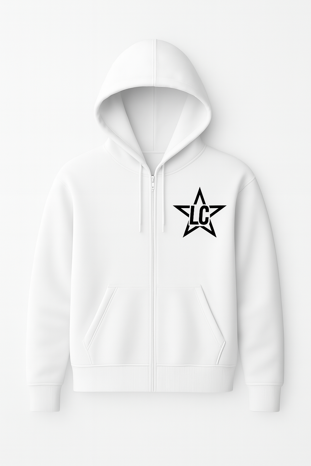 White Plain Hoodie - Zipped
